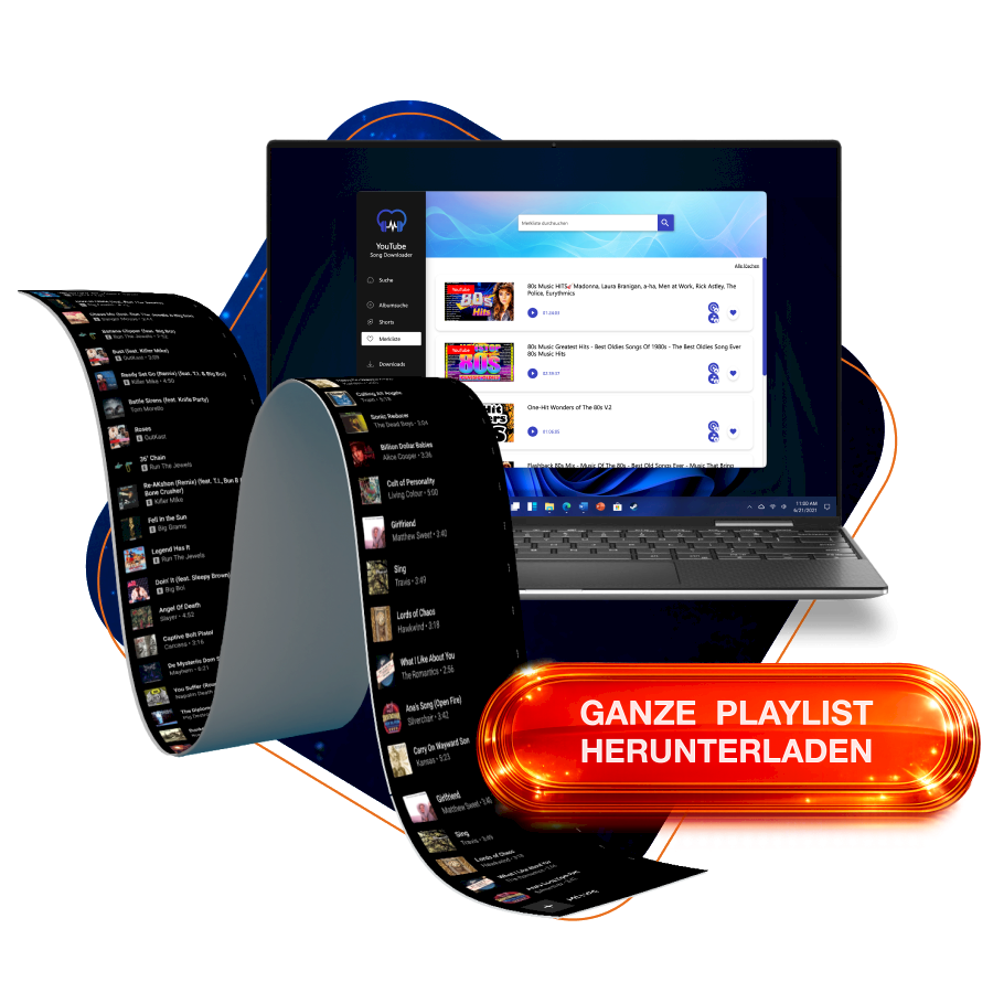 Playlist-Verwaltung im YouTube Song Downloader